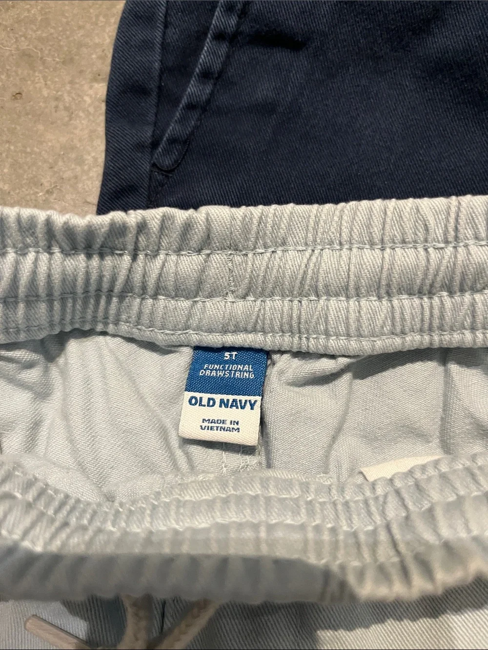 2 Pairs! Old Navy Boys Drawstring Shorts — Light Blue & Navy 5T